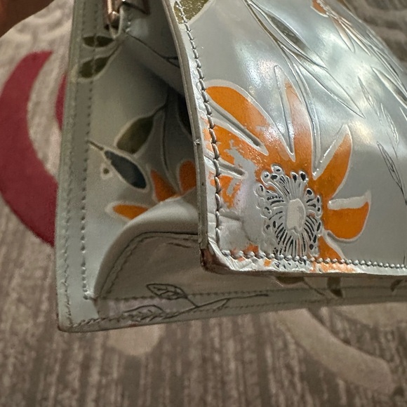 MOSCHINO Mini Structured Floral Shoulder Bag Vintage - Picture 6 of 9